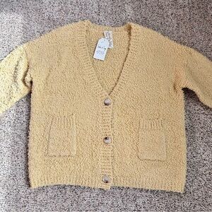 Sadie & Sage Textured Mustard Cardigan
